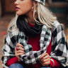 Favor The Cold Buffalo Check Infinity Scarf In Black Image - 1