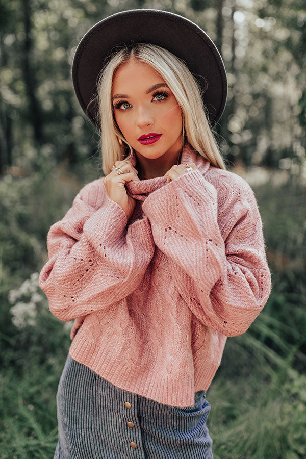 Cozy Mindset Sweater In Blush Image - 4
