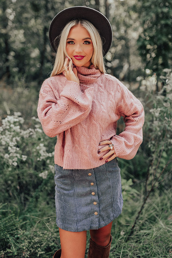 Cozy Mindset Sweater In Blush Image - 5
