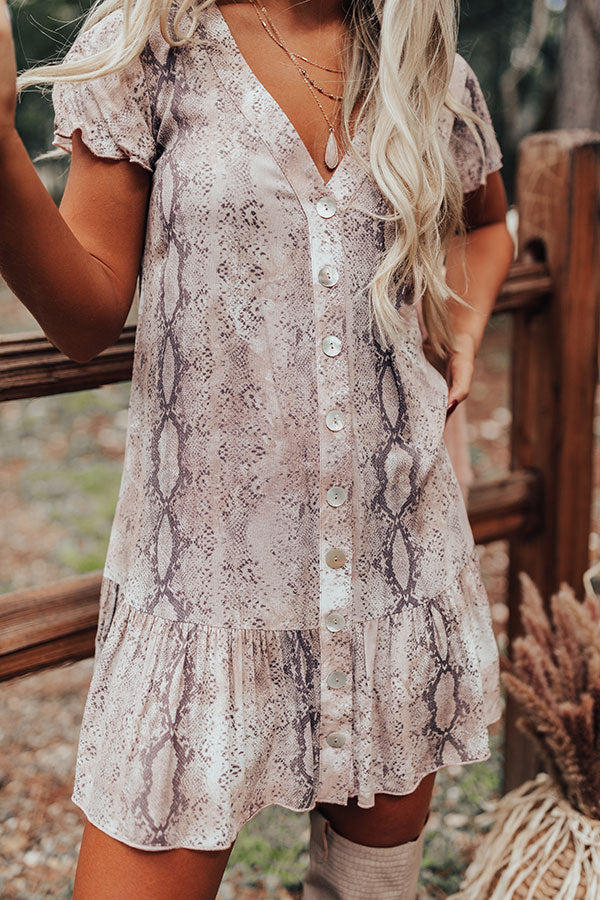 Major Babe Snake Print Shift Dress Image - 3