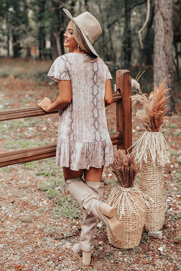 Major Babe Snake Print Shift Dress Image - 4