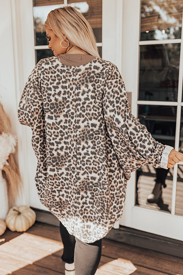Early Morning Cozy Leopard Cardigan  Curves Image - 4