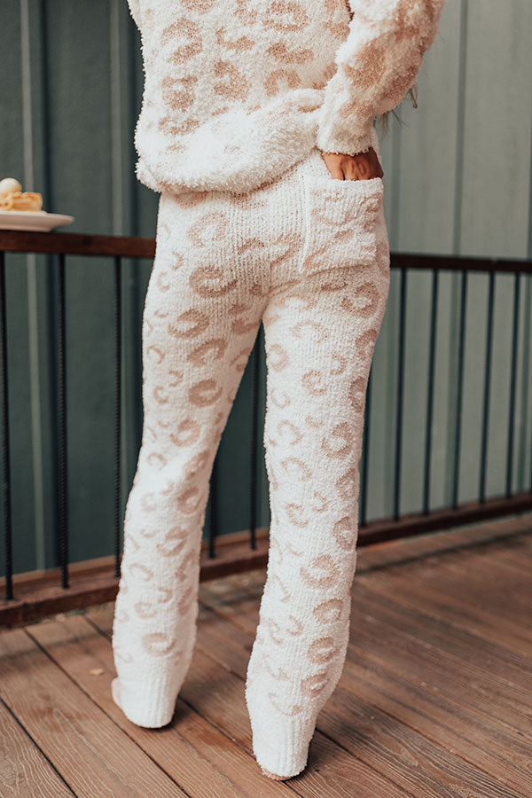 Cue The Cuddles Leopard Pants in Pink Image - 3