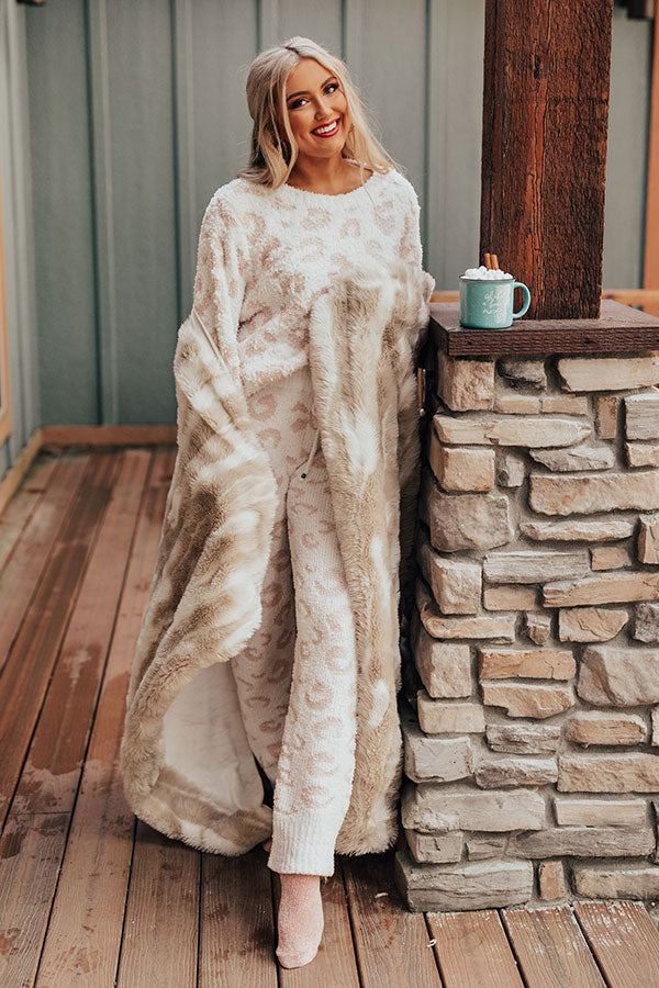 Cue The Cuddles Leopard Pants in Pink Image - 4