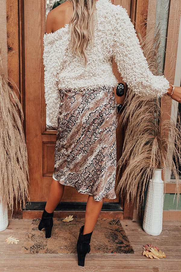 Coffee Until Cocktails Satin Midi in Warm Taupe Image - 3