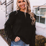 On The Fringe Knit Sweater In Black Image - 1