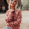 Cozy With Coffee Fringe Sweater In Blush Image - 1