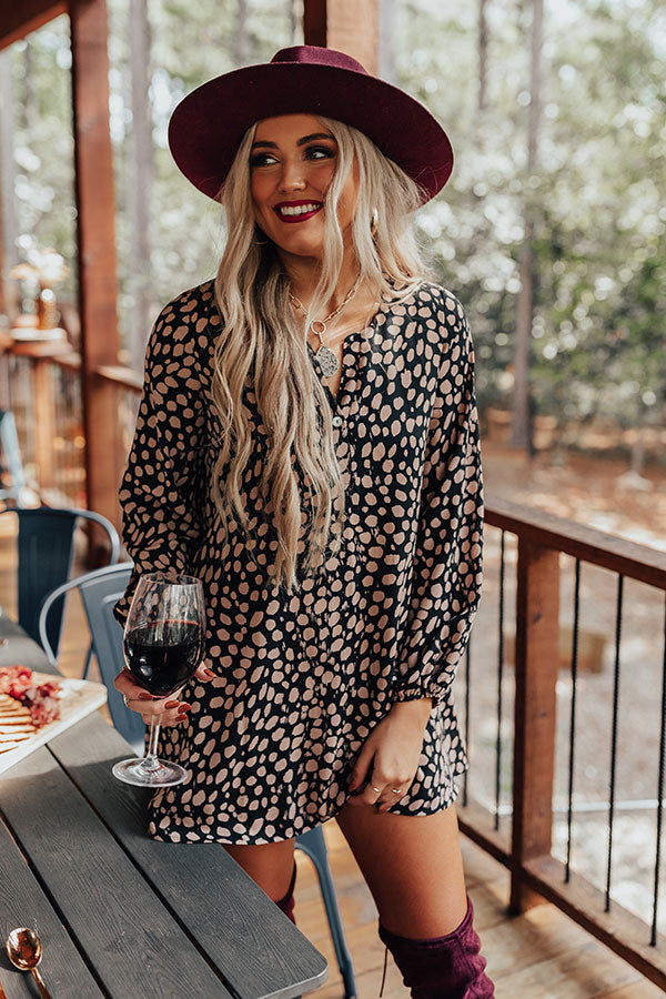 Flirty Babe Tunic Dress in Black Image - 4