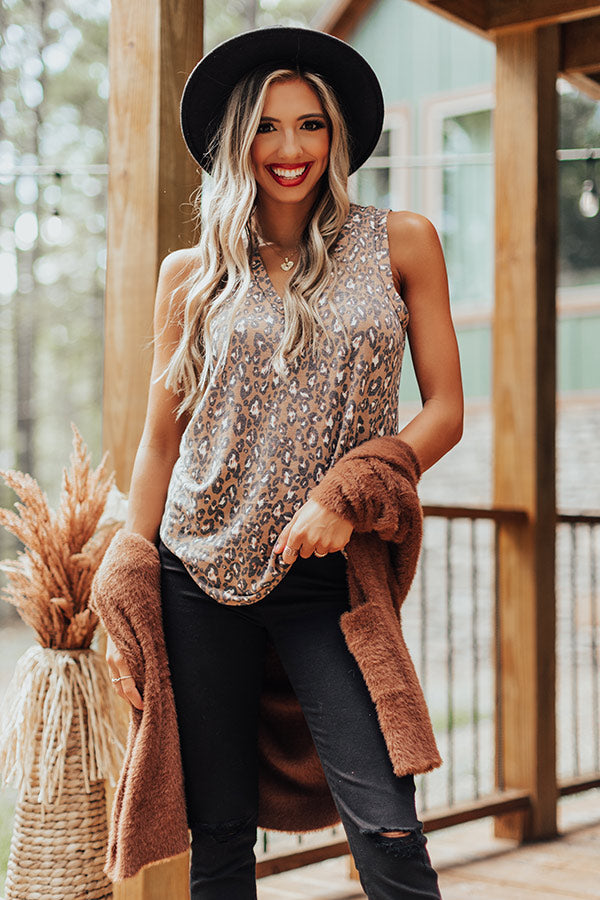 Last Stop Leopard Shift Top Image - 1