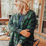 Flannel Pick Me Up Tunic In Hunter Green Curves Image - 1