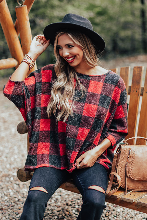 Pumpkin Spice Mornings Buffalo Check Top Image - 3