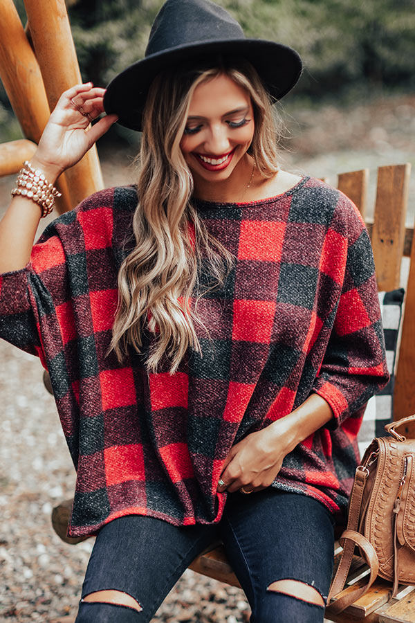 Pumpkin Spice Mornings Buffalo Check Top Image - 1