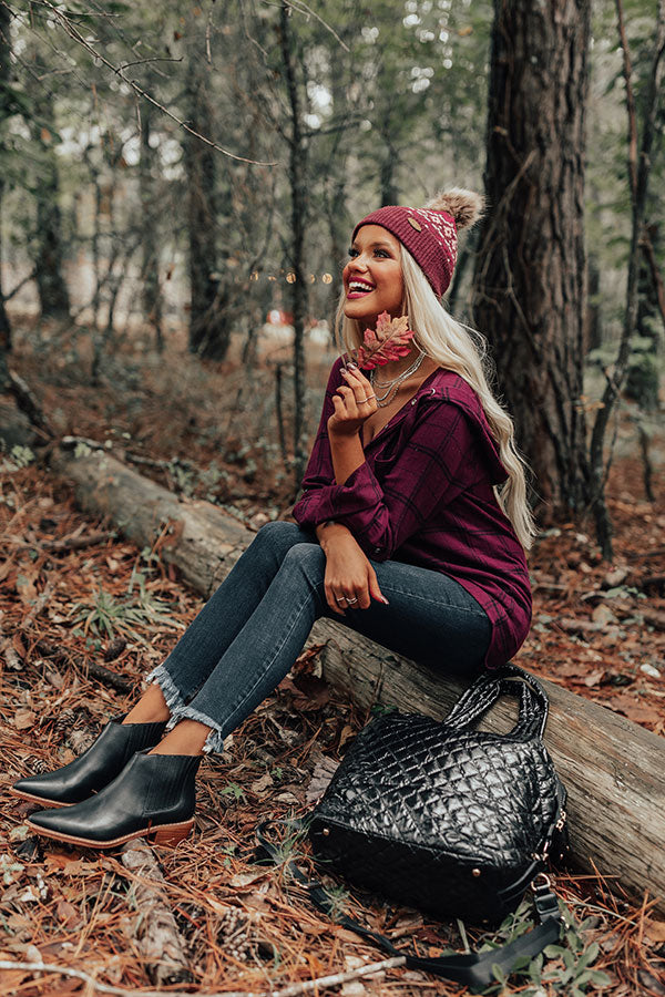 Seattle Breeze Stripe Shift Top in Vineyard Grape Image - 2