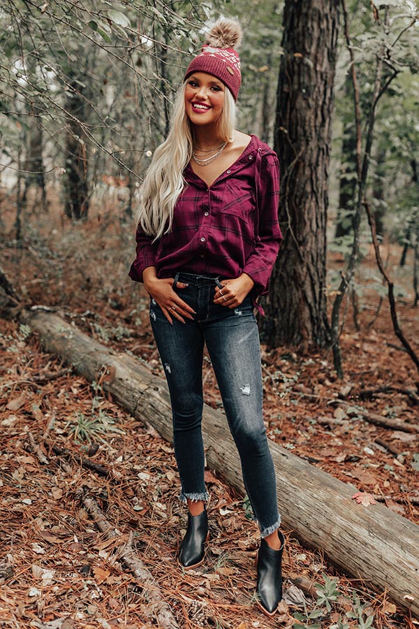 Seattle Breeze Stripe Shift Top in Vineyard Grape Image - 3