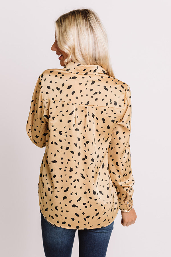 Down The Road Shift Top In Camel Image - 4