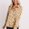 Down The Road Shift Top In Camel Image - 1