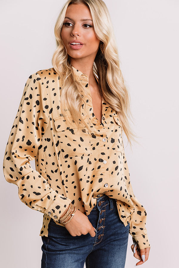 Down The Road Shift Top In Camel Image - 5