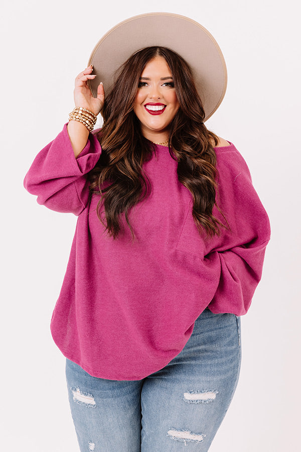 Cabin Life Sweatshirt In Orchid   Curves