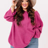 Cabin Life Sweatshirt In Orchid   Curves Image - 1