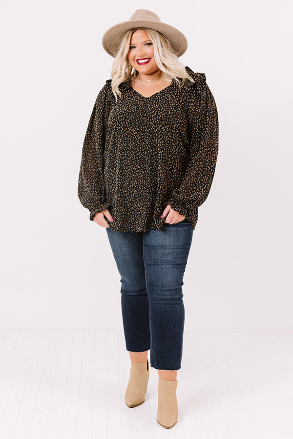 Lighting Candles Shift Top In Black   Curves Image - 2