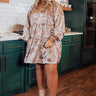 Soho Swooning Paisley Shift Dress In Taupe Curves Image - 1