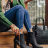 The Bailee Faux Suede Bootie In Black Image - 1