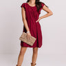 Uptown Estate Eyelet Dress In Wine Image - 1