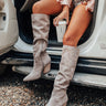 The Aura Faux Suede Boot In Taupe Image - 1