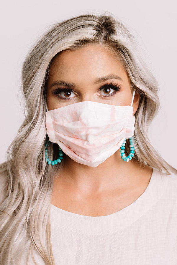 Cotton Mask 3pc Set in Blush Image - 3