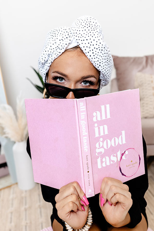 Quick-Drying Microfiber Hair Towel in Micro Dot Image - 3