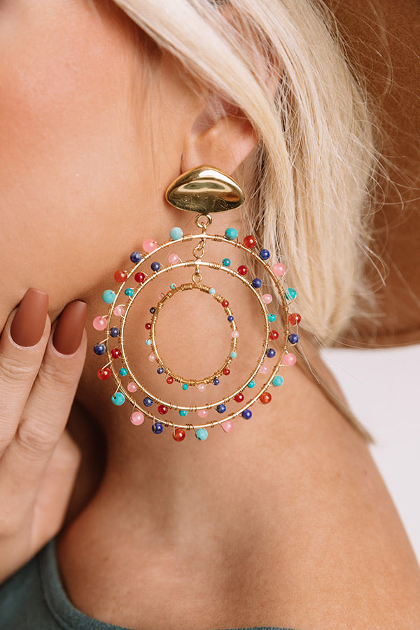 Maria Semi Precious Earrings in Multi Image - 2