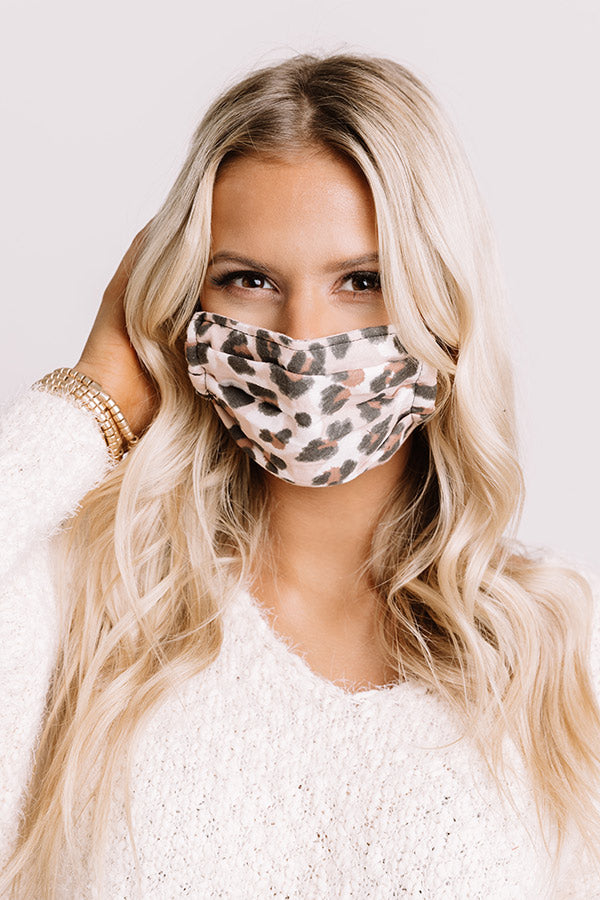 Cotton Mask 3pc Set in Leopard Image - 3