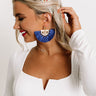 The Carmen Fan Earrings in Royal Blue Image - 1