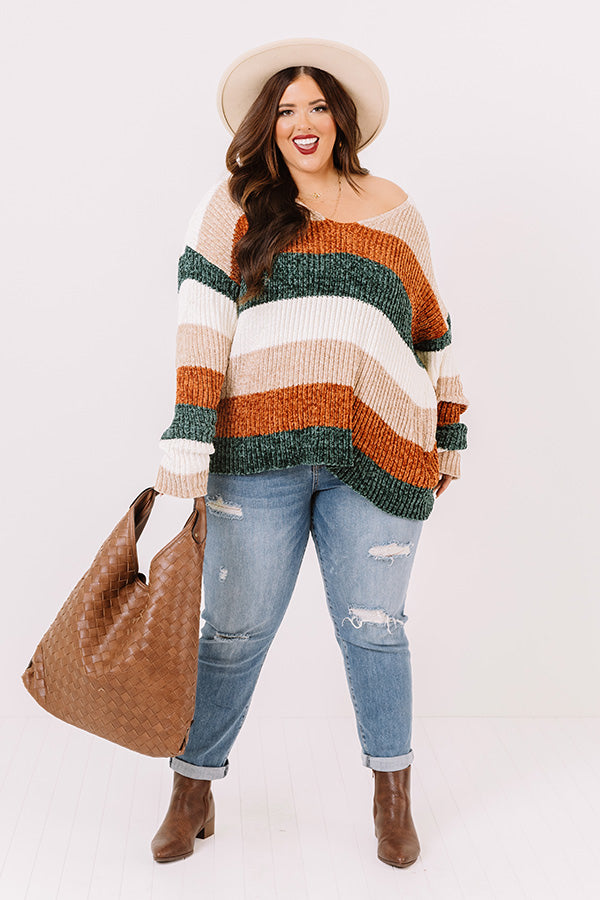 London Snuggles Chenille Sweater   Curves Image - 2