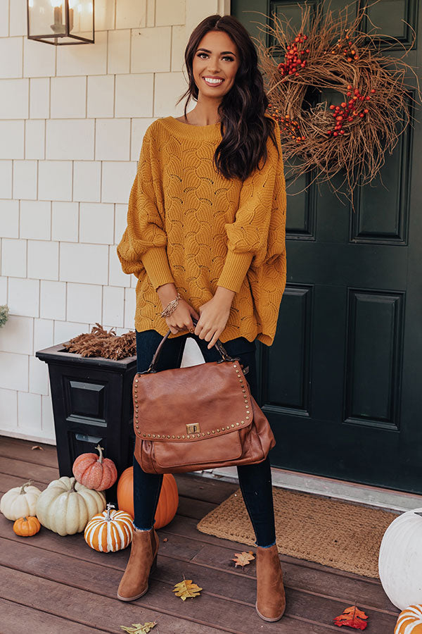 September Morning Knit Sweater In Golden Honey • Impressions Online ...