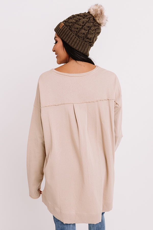 Moving On Up Sweatshirt In Beige Image - 5