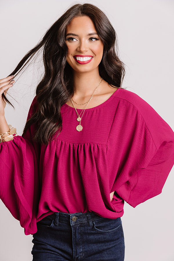 Better In The Berkshires Shift Top In Berry Image - 1