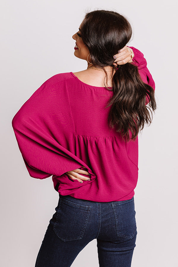 Better In The Berkshires Shift Top In Berry Image - 5