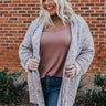 Pumpkin Patch Cozy Knit Cardigan In Grey Curves Image - 1
