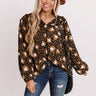 Sweet Gaze Leopard Shift Top In Black Image - 1