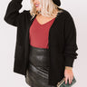 Fall Hike Knit Cardigan In Black   Curves Image - 1