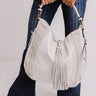 Dating In Denver Faux Leather Tote In Stone Image - 1