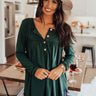 Vivid Autumn Shift Top In Hunter Green Image - 1