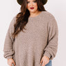 Crunching Leaves Popcorn Knit Sweater In Taupe   Curves Image - 1