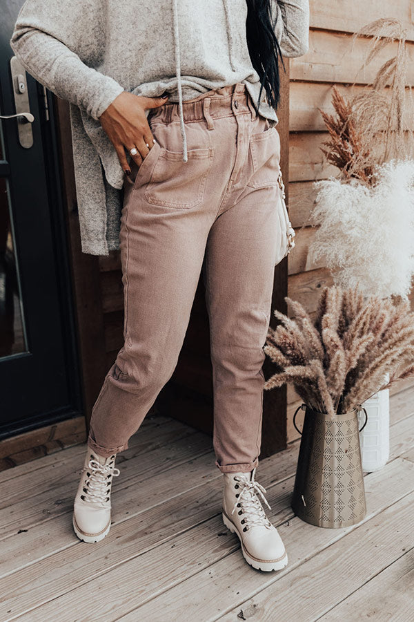 The Levy High Waist Pants In Light Rustic Rose Image - 1