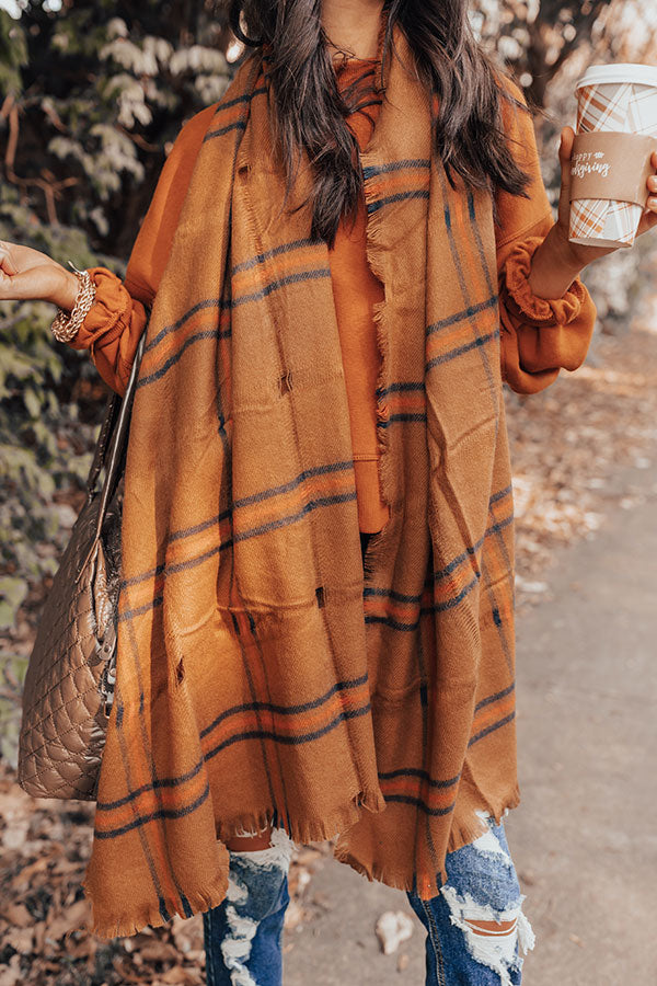 Hot Cider Sipping Distressed Scarf Image - 2