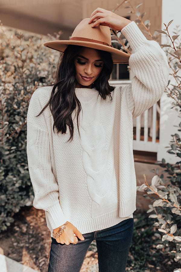 Double Shot Of Espresso Knit Sweater in Ivory Image - 2