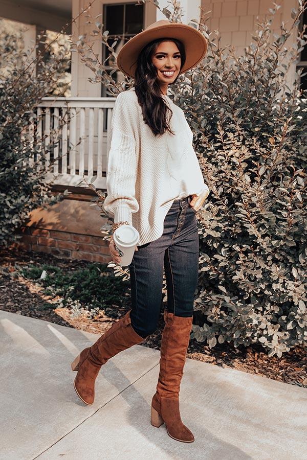 Double Shot Of Espresso Knit Sweater in Ivory Image - 5