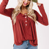 Vivid Autumn Shift Top In Dark Rust Image - 1