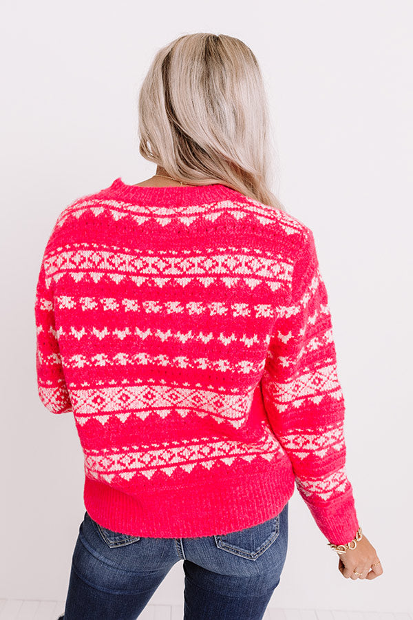 Cocoa Cloud Sweater In Hot Pink Image - 4